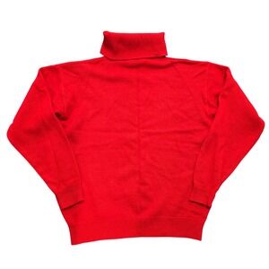 Vintage A. Giannetti Red 100% 2 Ply Cashmere Turtleneck Sweater Women's M